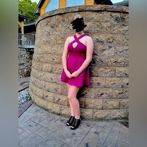 Magenta homecoming dress